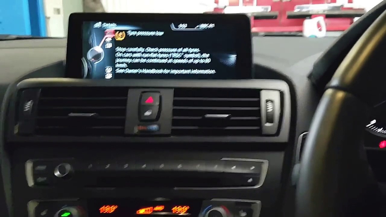 How to reset tyre pressure - New BMW 1 series 2014 to 2016