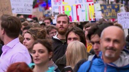 Londinenses protestan contra el Brexit