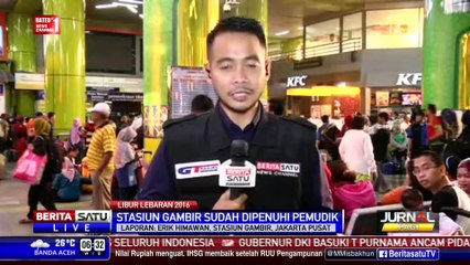 Stasiun Gambir Sudah Dipadati Pemudik