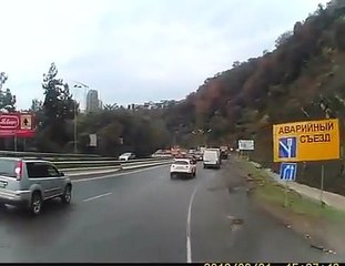 Truck Brakes Fail Downhill