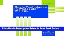 Download Basic Techniques in Molecular Biology (Springer Lab Manuals)  Ebook Free