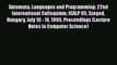 [PDF] Automata Languages and Programming: 22nd International Colloquium ICALP 95 Szeged Hungary