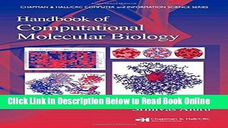 Read Handbook of Computational Molecular Biology (Chapman   Hall/CRC Computer and Information