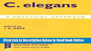 Read C. elegans: A Practical Approach  Ebook Free