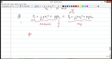 Fluids - 15 - Application of Bernoulli's Equation