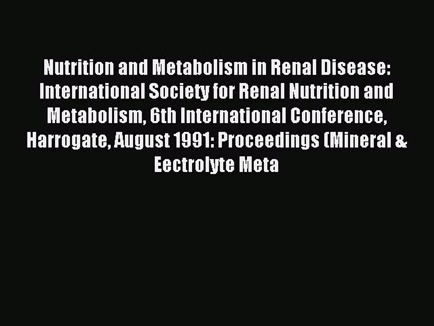 ⁣Read Nutrition and Metabolism in Renal Disease: International Society for Renal Nutrition and