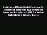 [PDF] Deductive and Object-Oriented Databases: 5th International Conference DOOD'97 Montreux