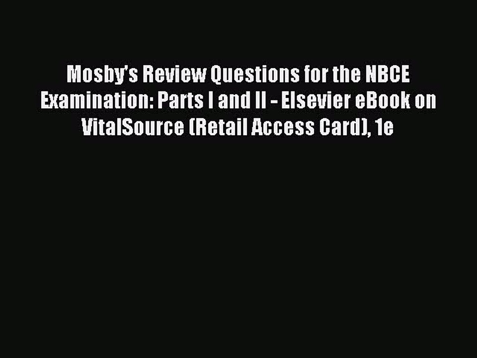 Read Mosby's Review Questions for the NBCE Examination: Parts I and II - Elsevier eBook on