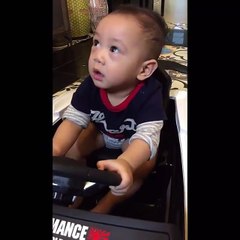 Senangnya Rafathar Malik Ahmad Naik Mobil Balap Lamborghini Maju Mundur Cantik Sama Papa Raffi Ahmad