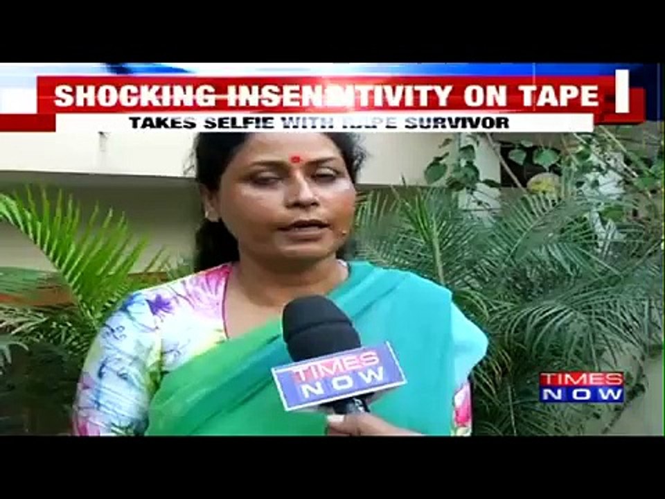 Selfie Clicked by Rajasthan Women Commission Member with Rape Victim