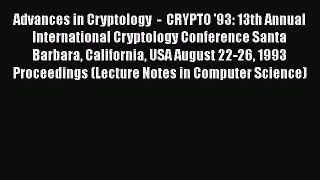 [PDF] Advances in Cryptology  -  CRYPTO '93: 13th Annual International Cryptology Conference