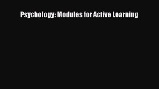 Read Psychology: Modules for Active Learning Ebook Free