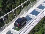 Taking a drive over the world's longest and highest glass-bottomed bridge