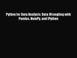 Download Python for Data Analysis: Data Wrangling with Pandas NumPy and IPython E-Book Download