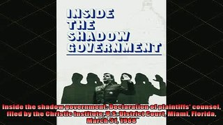 DOWNLOAD FREE Ebooks  Inside the shadow government Declaration of plaintiffs counsel filed by the Christic Full Free