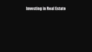 Read Investing in Real Estate PDF Free