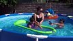 KC & Sydney Alas swimming with mom at backyard pool 6-25-09 in HIDEF