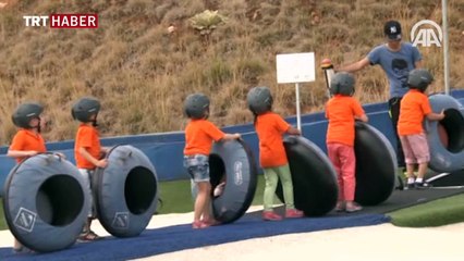 Sıcak havada kayak keyfi