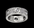 Cartier Love Ring White Gold,Yellow Gold,Rose Gold Diamond-Paved With 6 Big Diamond