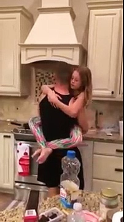 Father and Daughter Kitchen Dance