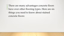6 Things You Need To Know About Stained Concrete Floors