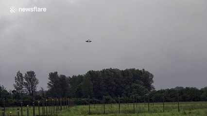 First of the RAF's new stealth fighter jets lands in the UK