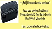 Japanese Modern/Traditional Compartmental 2 Tier Bento Lunch Box 900ml, Chopsticks