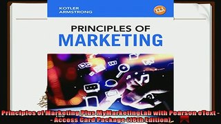 book online   Principles of Marketing Plus MyMarketingLab with Pearson eText  Access Card Package