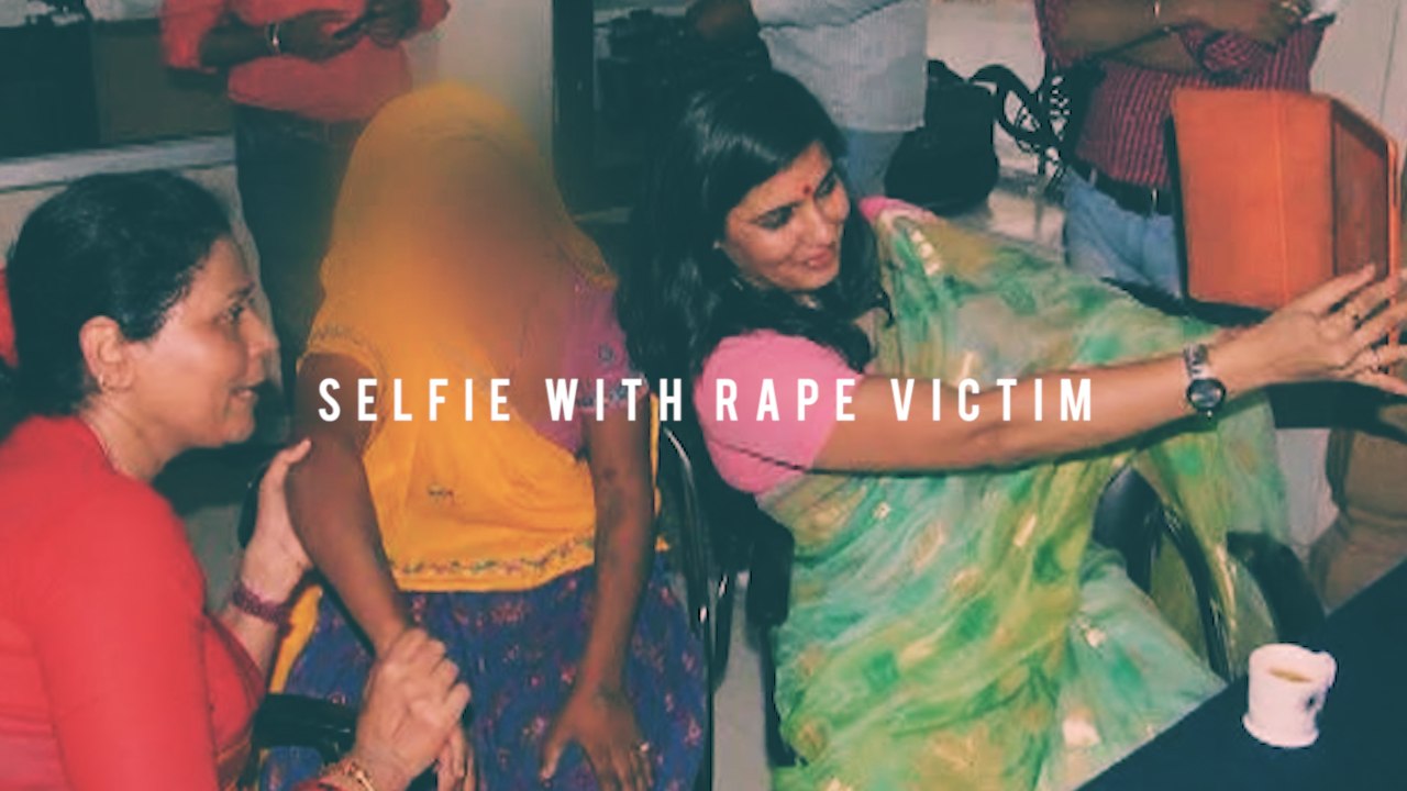 Rajasthan State Commission member Somya Gurjar takes Selfie with Rape Victim