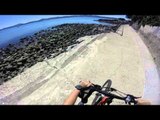 riding around sandy bay beach