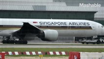 Singapore Airlines plane catches fire after emergency landing