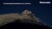Beautiful time-lapse captures volcano erupting under a starry sky