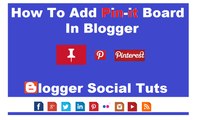 How To Add Pinterest Board To Blogger - Hindi Urdu