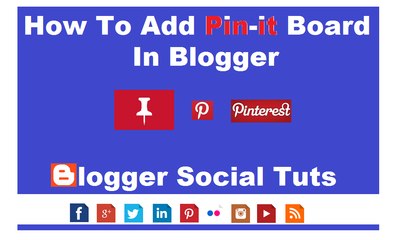 How To Add Pinterest Board To Blogger - Hindi Urdu
