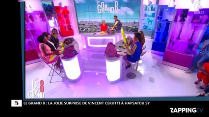 Le Grand 8 – Hapsatou Sy : Vincent Cerutti lui fait un baiser en direct sur le plateau (Vidéo)