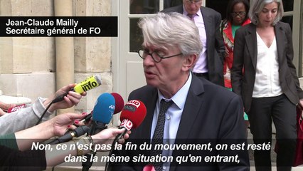 Loi travail: "Ce n'est pas la fin du mouvement" pour Mailly