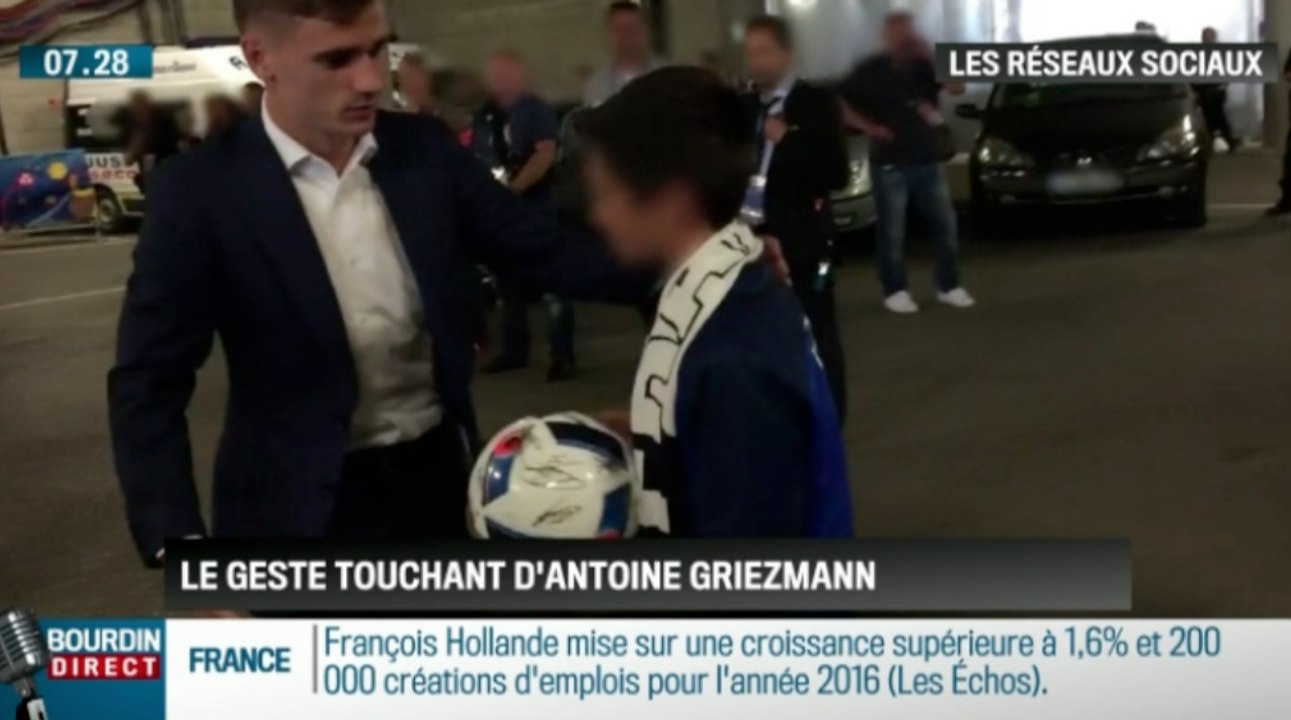 Le beau geste d'Antoine Griezmann ! Zap actu du 30062016 par lezapping