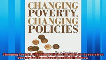 For you  Changing Poverty Changing Policies Institute for Research on Poverty Series on Poverty