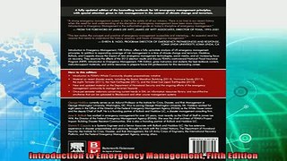 different   Introduction to Emergency Management Fifth Edition