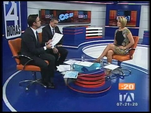 William Murillo, exsecretario del Migrante y Juan Pablo Pozo, presidente del CNE, debaten sobre una denuncia de fraude e