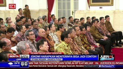 Menteri dan Pejabat Eselon I Bayar Zakat di Baznas