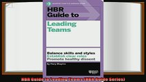 behold  HBR Guide to Leading Teams HBR Guide Series