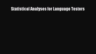 Read Statistical Analyses for Language Testers E-Book Download