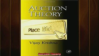 Enjoyed read  Auction Theory