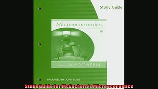 For you  Study Guide for McEacherns Microeconomics