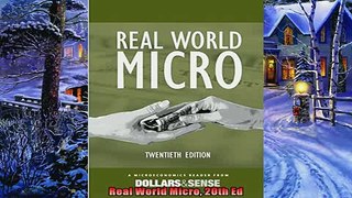 Read here Real World Micro 20th Ed