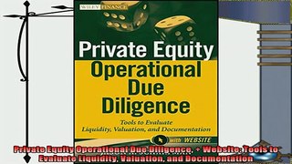 behold  Private Equity Operational Due Diligence  Website Tools to Evaluate Liquidity Valuation