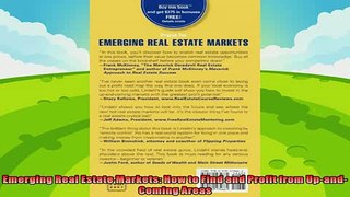 behold  Emerging Real Estate Markets How to Find and Profit from UpandComing Areas