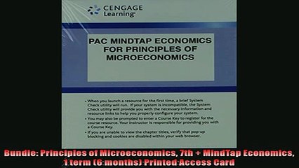 Download now  Bundle Principles of Microeconomics 7th  MindTap Economics 1 term 6 months Printed