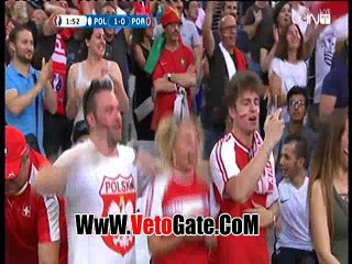 "ليفاندوفسكي"يتقدم بالهدف الاول لـ بولندا فى البرتغال